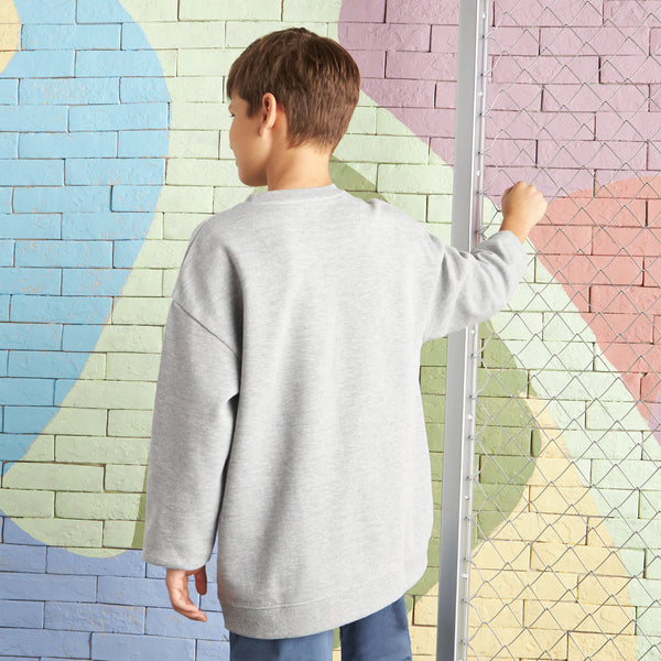 MX Embossed Brooklyn Textured Grey Sweatshirt 15152
