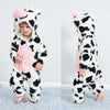 Cow Face Style Furr Warm White Romper 11910