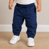 LSN Sided Pocket Elastic waist Navy Blue Jogger Pant 14129