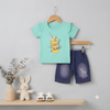 Yougi Turquoise Space Share Juice Print 2 Piece Set 2283