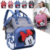 ANL Minnie Face Mummy Baby Travel Diaper Textured Red Back Pack 11654