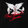 HR Pigeon Print From Nothing Embroided Black Fleece Hoodie TrackSuit 14265
