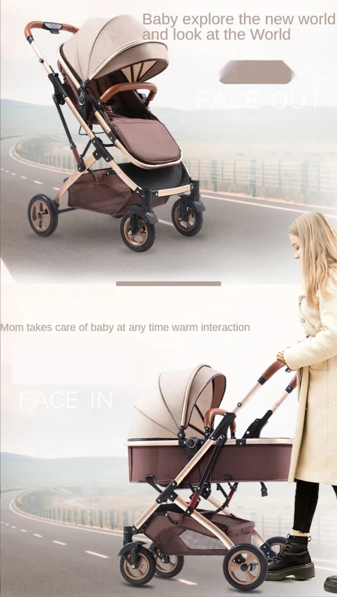 Stroller Multifunction Executive Brown Baby Pram 12106 – BrandsXpress