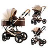Multifunctional Elite Baby Stroller with European Style Car Cot 3 in 1  Brown 12906