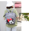 ANL Minnie Face Mummy Baby Travel Diaper Grey Back Pack 11653