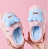 Unito Homes Extra Soft Warm Fur Peach With Blue Slippers 12637