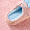 Unito Homes Extra Soft Warm Fur Peach With Blue Slippers 12637