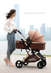 Multifunctional Elite Baby Stroller with European Style Car Cot 3 in 1  Brown 12906