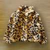 B Full Furr Leopard Print Brown Warm Jacket 11825