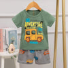DFG Adventure Tour Shirt & Short DUll Green 2 Piece Set 11798