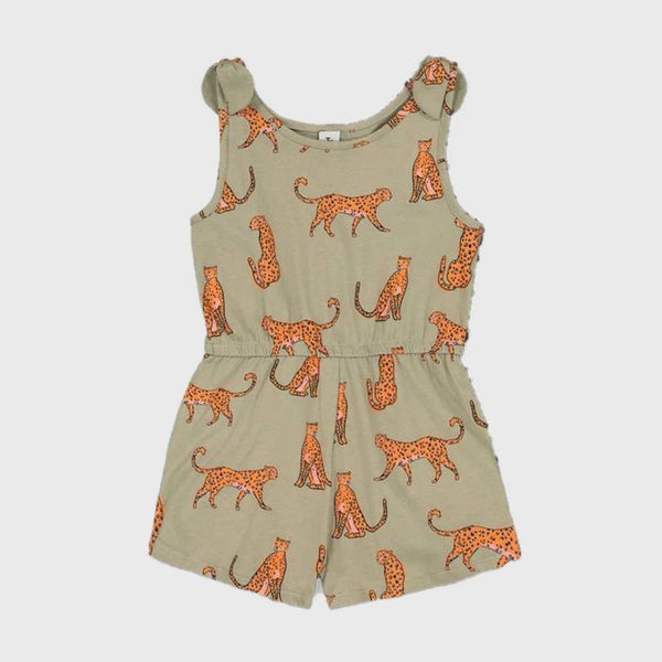 LD Leopard Print Khaki JumpSuit 11701