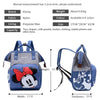 ANL Minnie Face Mummy Baby Travel Diaper Blue Grey Back Pack 11652