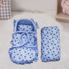 Light Weight Portable Blue Polka Dots Carry & Sleeping Bed 10822