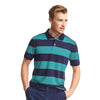 GAP Rugby Blue And Teal Stripe Pique Polo Shirt (Label Removed) 3389
