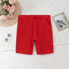 MNG Front Two Pockets Red Blend Cotton Shorts 8843