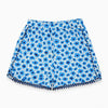 NXT Lace All Bottom over Blue Flowers Girls Soft Shorts 11176