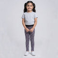 L&S All Over Contrast Check Awesome Belt Legging 14864