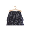 M&M Polka Dots Dark Blue Frill Style Skirt 11306