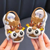 CN Giraffe Eyes  & Alphabets Brown Soft Sandal 14214