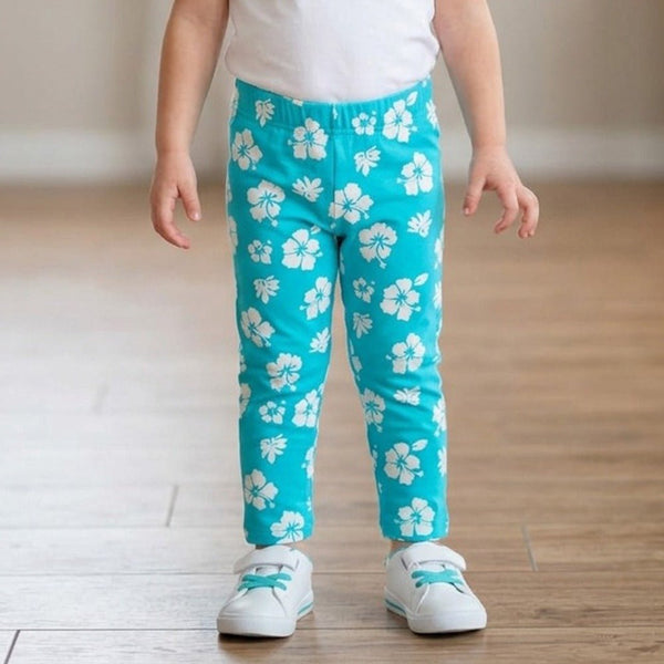 L&S All Over Flower Print Zinc Legging 14878