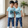 CN Power Of Road Sky Blue Shirt With Wild Navy Blue Trouser 2 pieceset 13175
