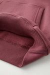 ZR Embroided SKTD Dark Corel Kangaroo Pockets Fleece Hoodie 12150