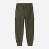 L&S Cargo Pockets Textured Green Trouser 11528