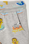 H&M Baby Animals Print Grey Soft Shorts 11154