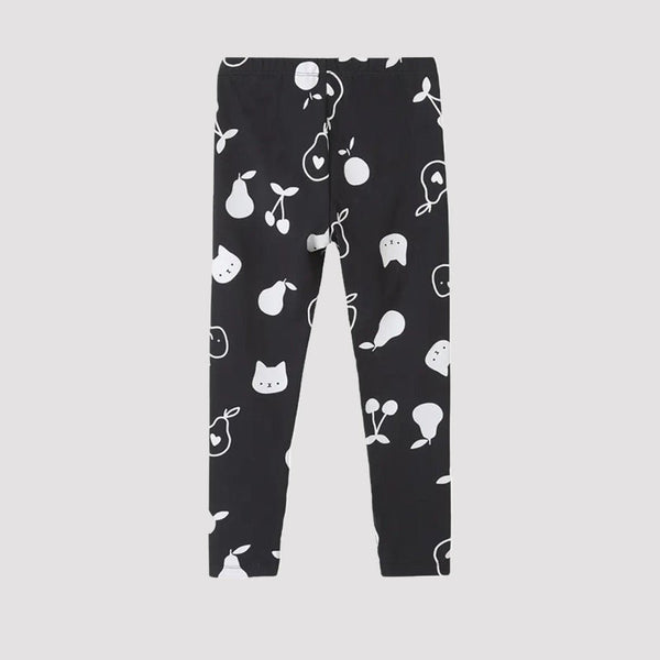 5.10.15 All Over Fruits Print Dull Black Legging 14863