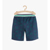 L&S All Over Palm Tree Print Blue Terry Shorts 11299