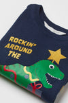 H&M Rocking Dino Print Navy Blue Sweater 10873