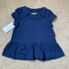 GRG Gold Glitter Stars & Unicorn Navy Blue Baby Girl Top 5102