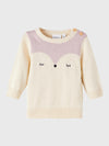 NME IT Embroided Face Cream Sweater 10888