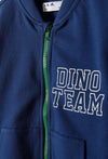 5.10.15 Dino Team Mock Neck Contrast Zip  Hoodie & Trouser Terry Blue Tracksuit 14682