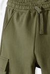 5.10.15 Cargo Pocket Plain Army Green Fleece Trouser 14635