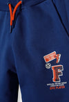 L&S FootBall Club Epic Player Orange Cord Blue Terry Trouser 14667