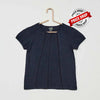 KB Front Lace Style Shoulder Navy Blue Top 4110