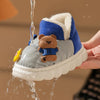 JSN Rich Bear Grey With Blue Soft Warm Shoes 12628