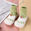 CN Daisy Flower Pale Green With White Silicon Bottom Socks Shoes 12564