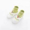 CN Daisy Flower Pale Green With White Silicon Bottom Socks Shoes 12564