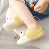 CN Eyes Style Pale Yellow Silicon Bottom Socks Shoes 12572