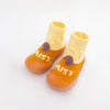 CN Daisy Flower Orange & Yellow Silicon Bottom Socks Shoes 12566