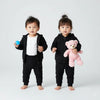 LE LTD Embroided Black Fleece Tracksuit 14685