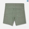 KIB Round Pockets Mid Green Slim Denim Shorts 11262