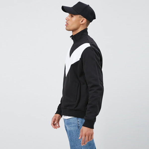 FRV 21 Chevron Color block Black Zipper 609