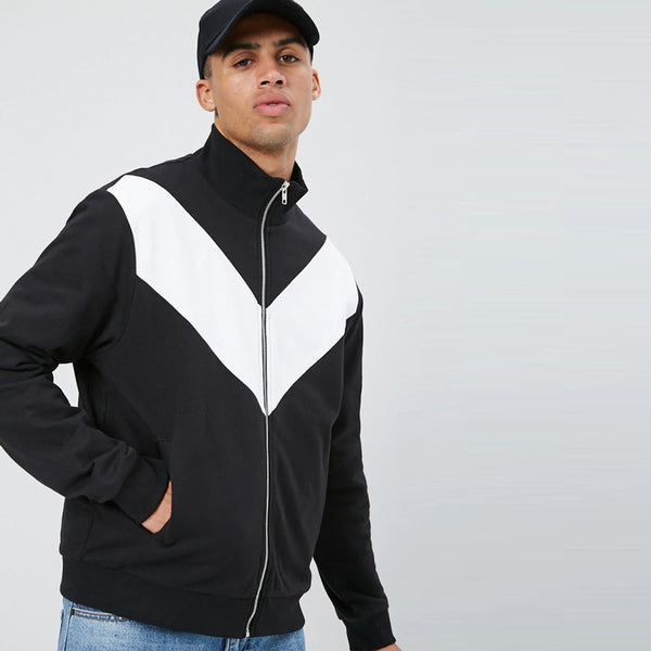 FRV 21 Chevron Color block Black Zipper 609