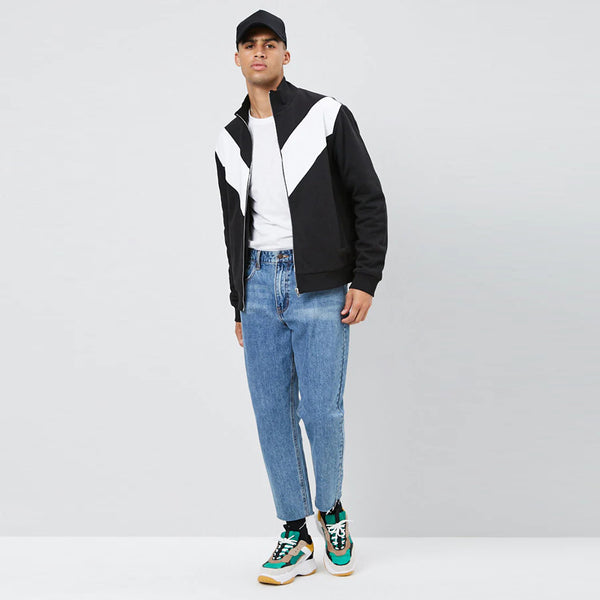 FRV 21 Chevron Color block Black Zipper 609