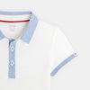 OB Contrast Collar White Sleek Polo 4701
