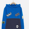 SFR Two Tone Patch Blue Hoodie 410