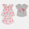 PPN Swan Unicorn Print 3 Piece Set With Grey Swan Top 3979